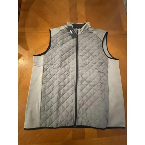 TGW Men's Quilted Sleeveless Vest Jacket Gray Size XXL - Picture 1 of 6